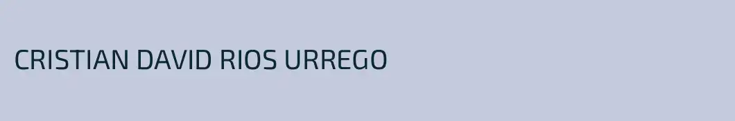 CRISTIAN DAVID RIOS URREGO